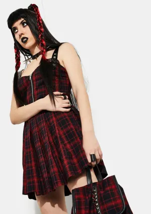 Born To Burn Plaid Mini Dress