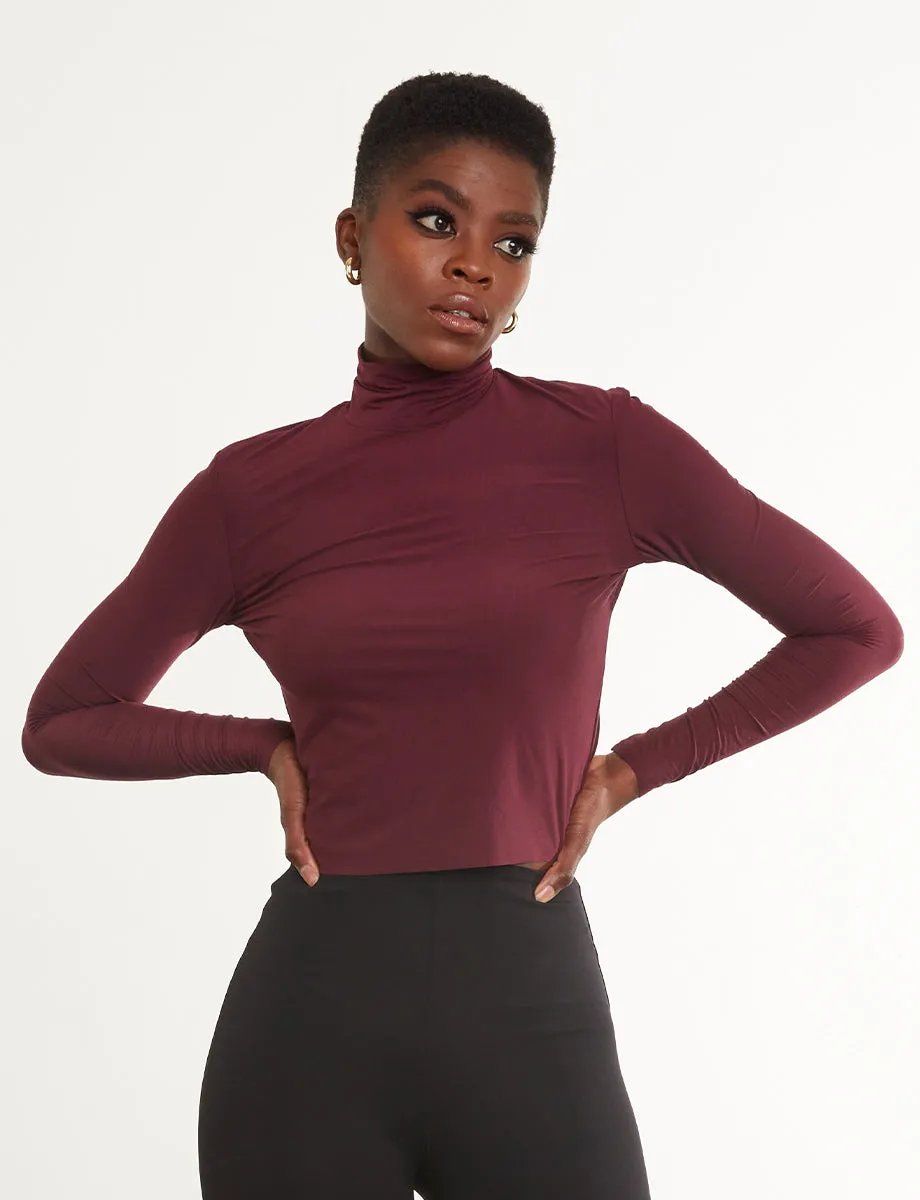 Butter Long Sleeve Cropped Turtleneck