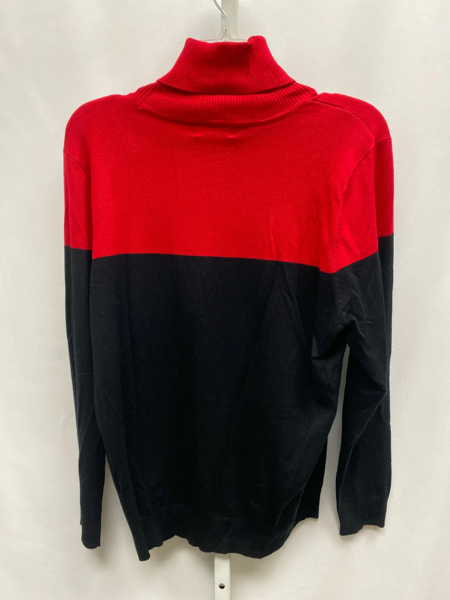 Calvin Klein Size XL Red/Black Long Sleeve Top