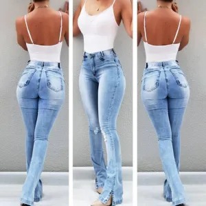 Denim Slit Jeans