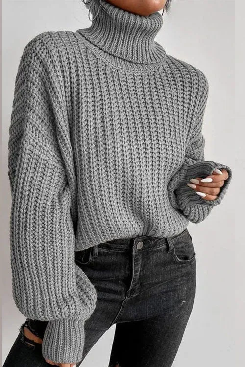 elveswallet Leave It All Behind Cropped turtleneck Sweater