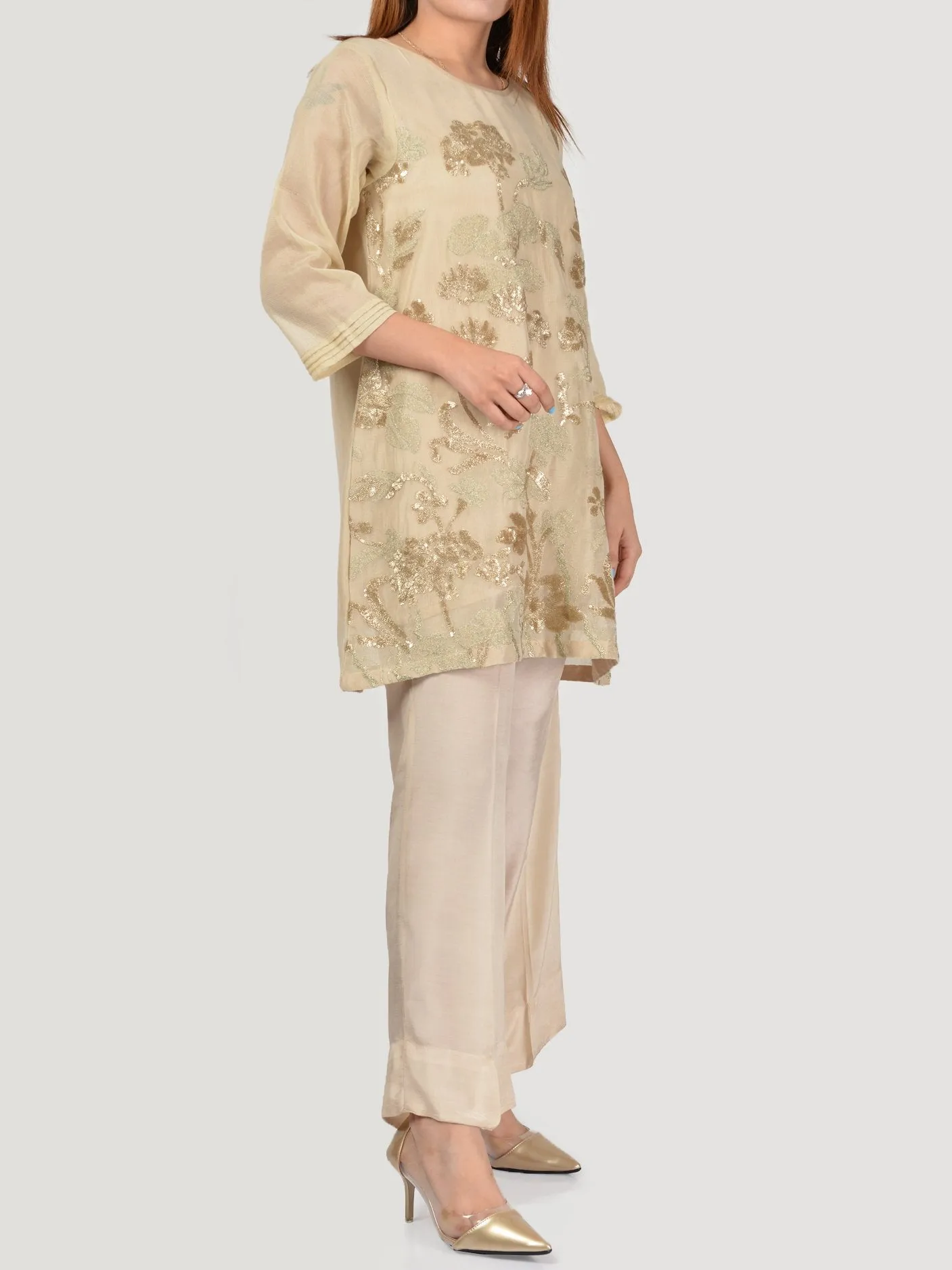 Embellished Net Suit