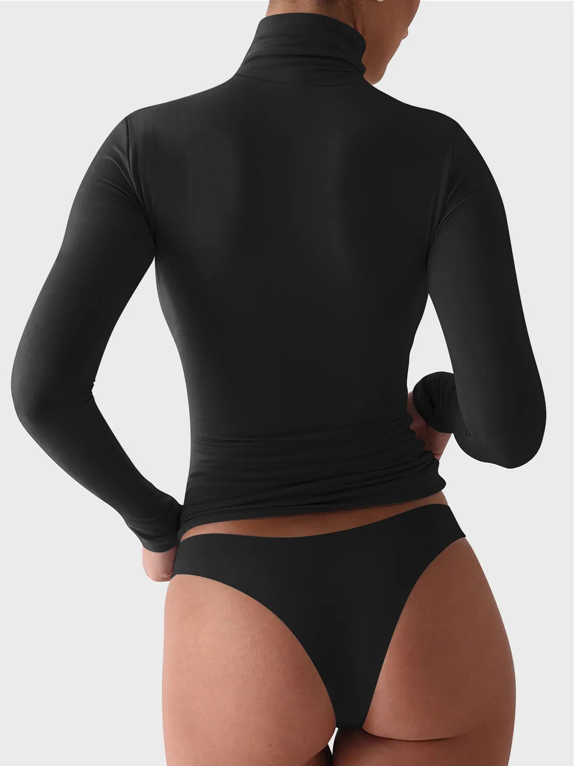 Explore More Collection - Turtleneck Long Sleeve T-Shirt