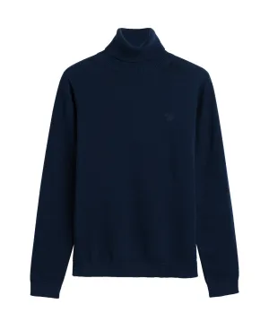 LT Weight Cotton Turtleneck - Evening Blue