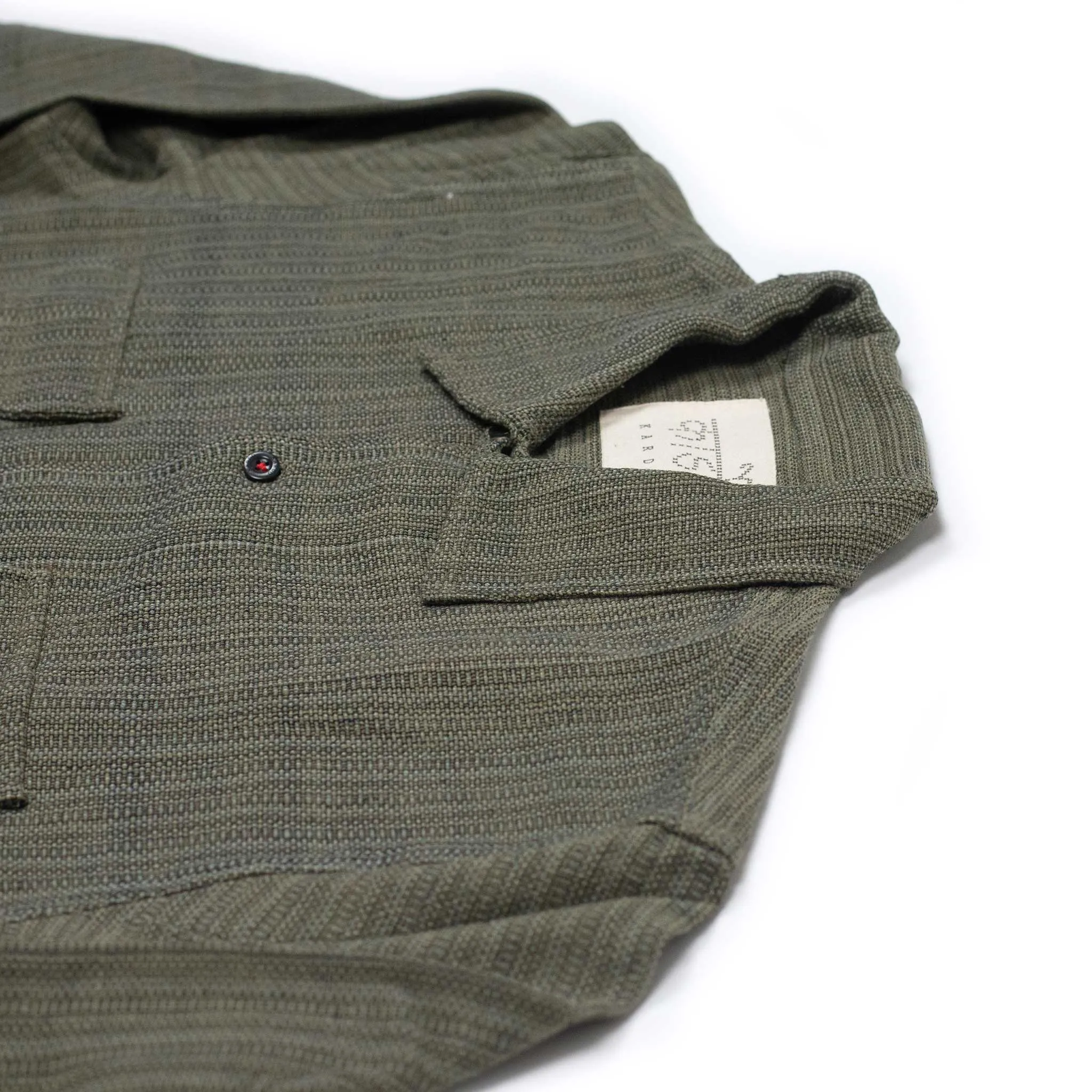 Martand shirt in olive handloom cotton