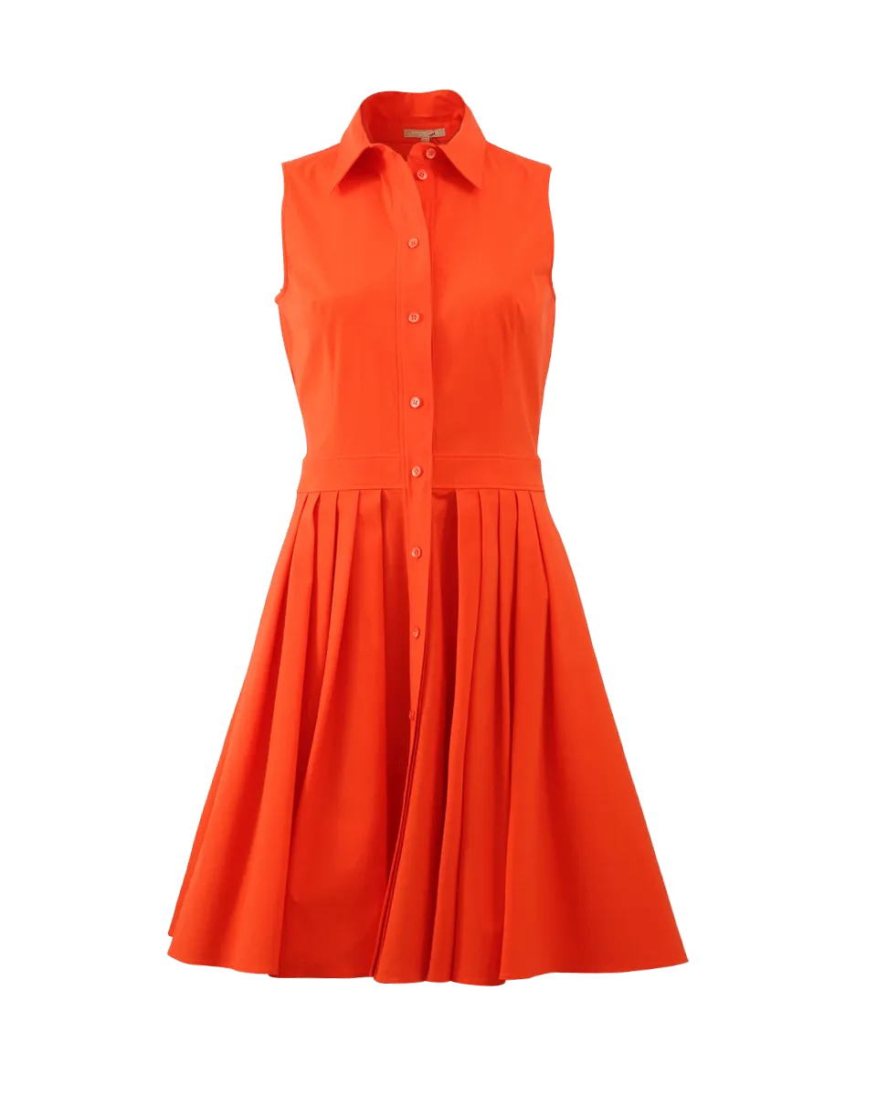 Pleated Shirtdress