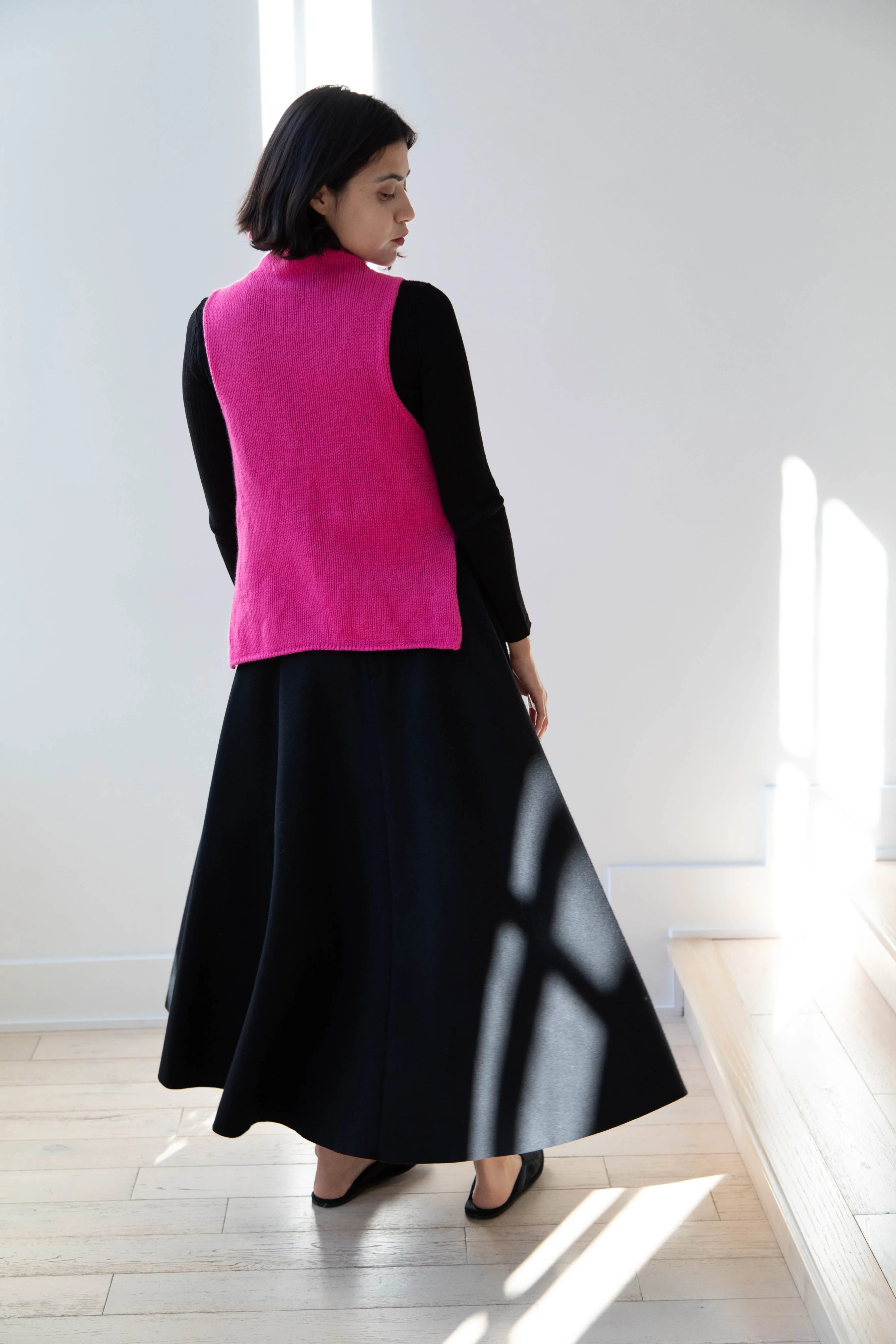 Risa Nakamura | Knit "V" Vest in Wool & Cashmere