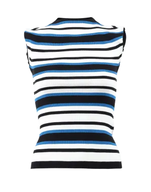 Stripe Mockneck Knit Tank