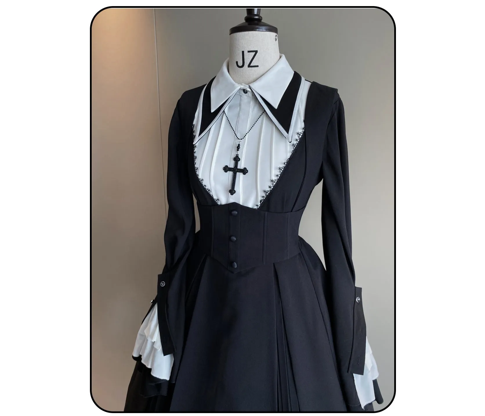 Susin Lolita~Cross Praise~Nun Style Gothic Lolita Dress and Blouse