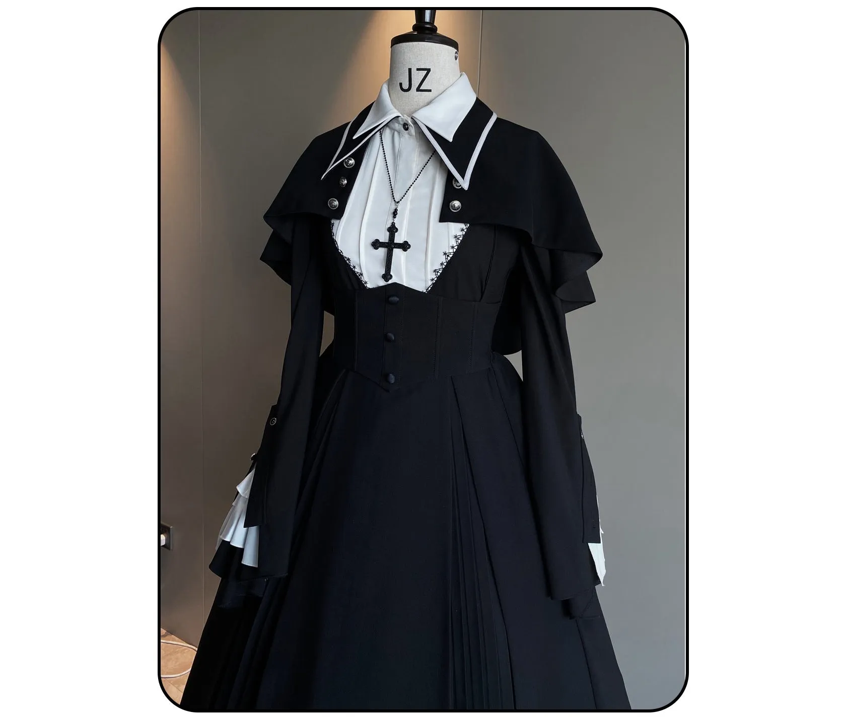 Susin Lolita~Cross Praise~Nun Style Gothic Lolita Dress and Blouse