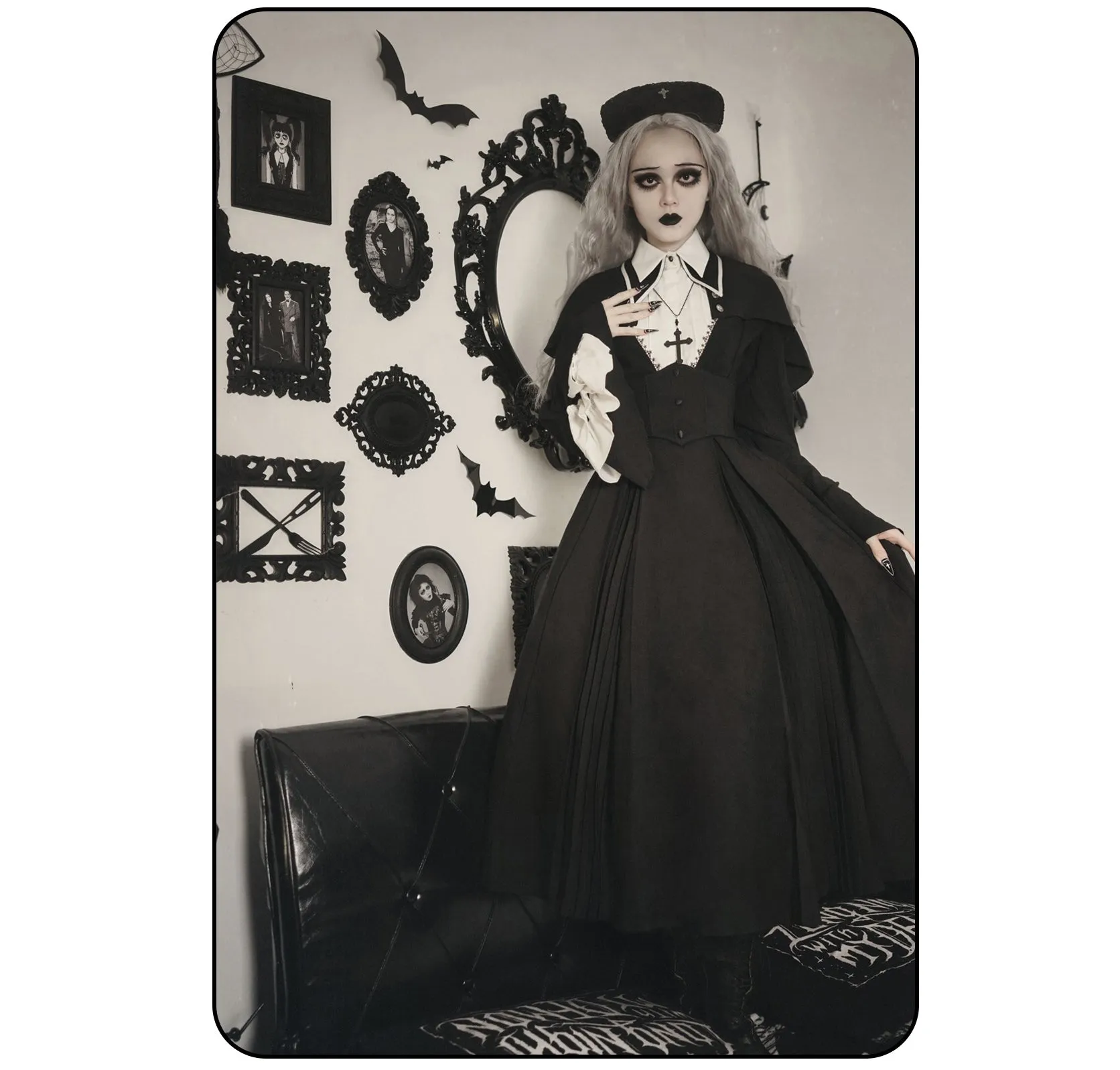 Susin Lolita~Cross Praise~Nun Style Gothic Lolita Dress and Blouse