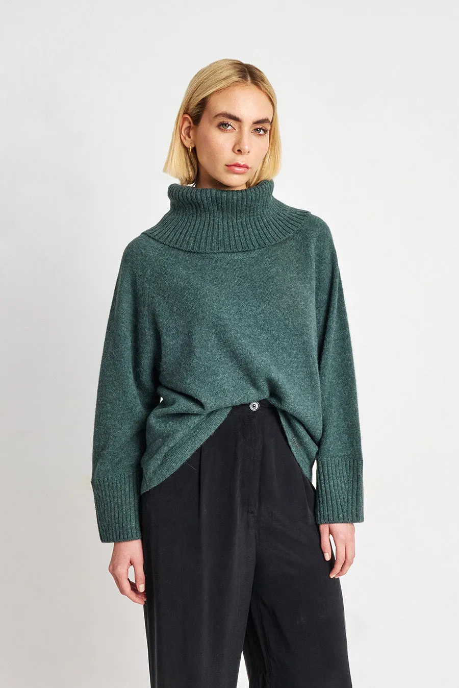 Westside Sweater Baby Alpaca Color Blackforest