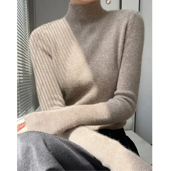 Women's Thick Slim Fit Woolen Turtleneck Jumper | Ideal for Autumn/Winter